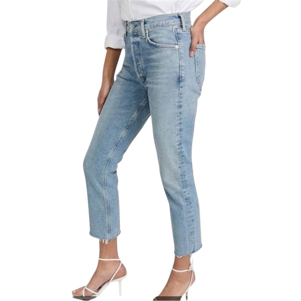 Citizens Of Humanity Charlotte Crop chewed hem Light Wash denim jeans size 29